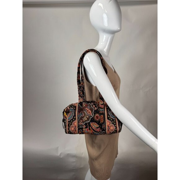 Vera Bradley Quilted Cotton Shoulder Bag In Bohemian Paisley Print - Picture 11 of 13